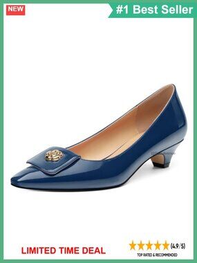 Women's Low Kitten Heel Square Toe Slingback Pumps